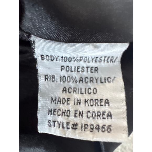 San Joy USA Black Quilted Zip Jacket Women’s Medium Knit Sleeves - Picture 7 of 7